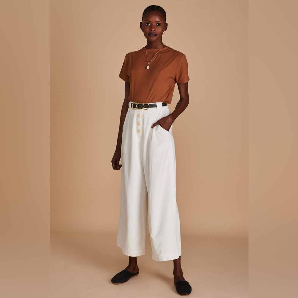 SANCIA Isabel pants in antique white Wide-Leg Small‎